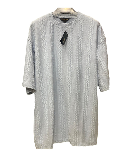 MASSIMO DUTTI KNITTED T-shirt (round collar) MADE IN ROMANIA (SKY BLUE)