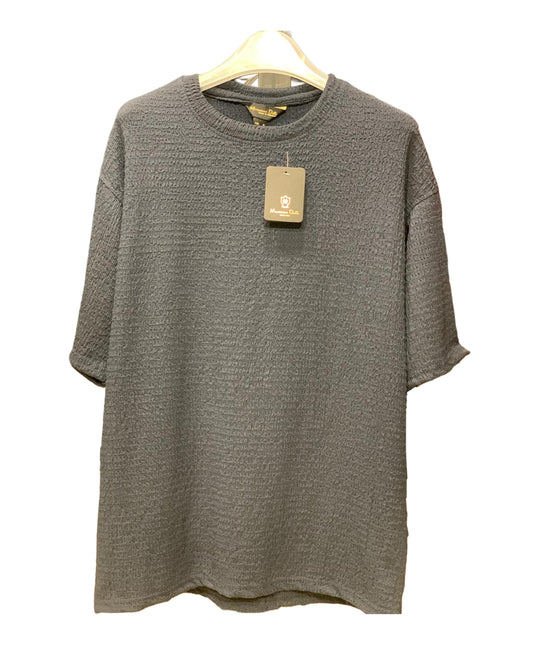 MASSIMO DUTTI KNITTED T-shirt (round collar) MADE IN ROMANIA (BLACK)