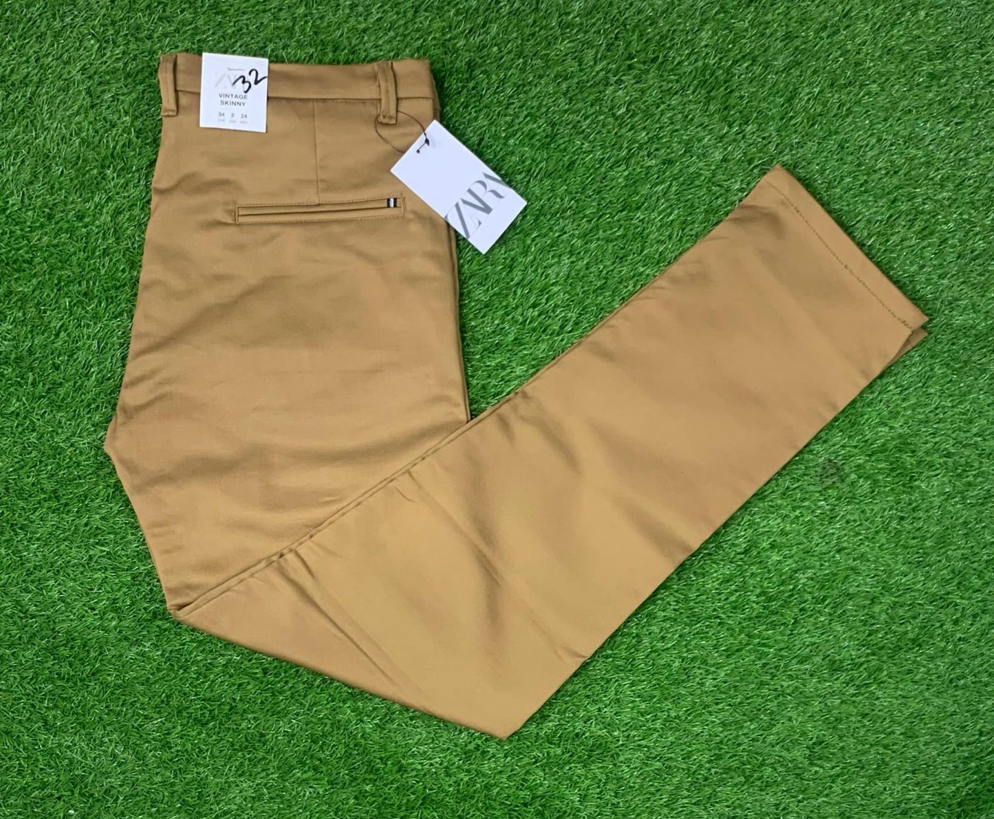 COTTON Dress PANTS ZARA (CAMEL)