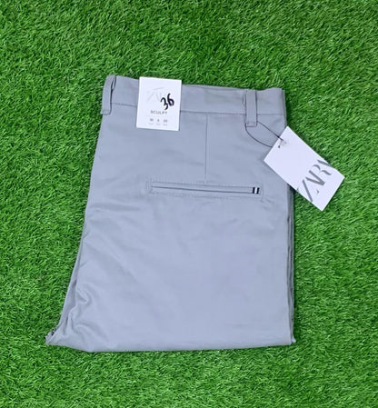 COTTON Dress PANTS ZARA (GREY)