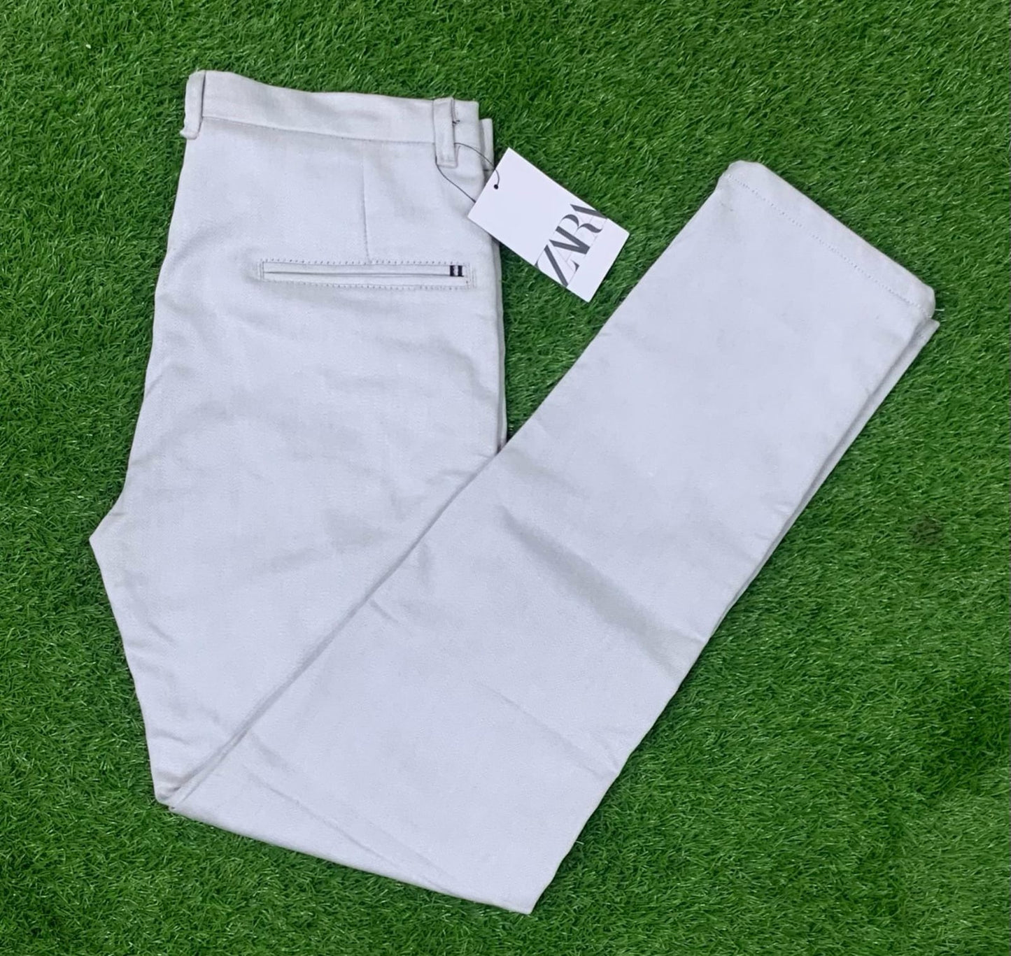 COTTON Dress PANTS ZARA (WHITE)