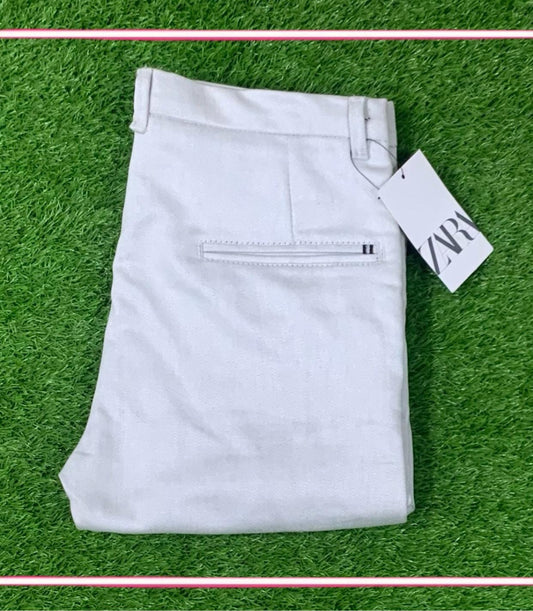 COTTON Dress PANTS ZARA (WHITE)