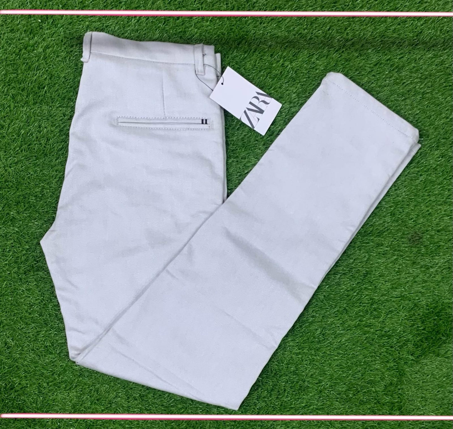 COTTON Dress PANTS ZARA (WHITE)