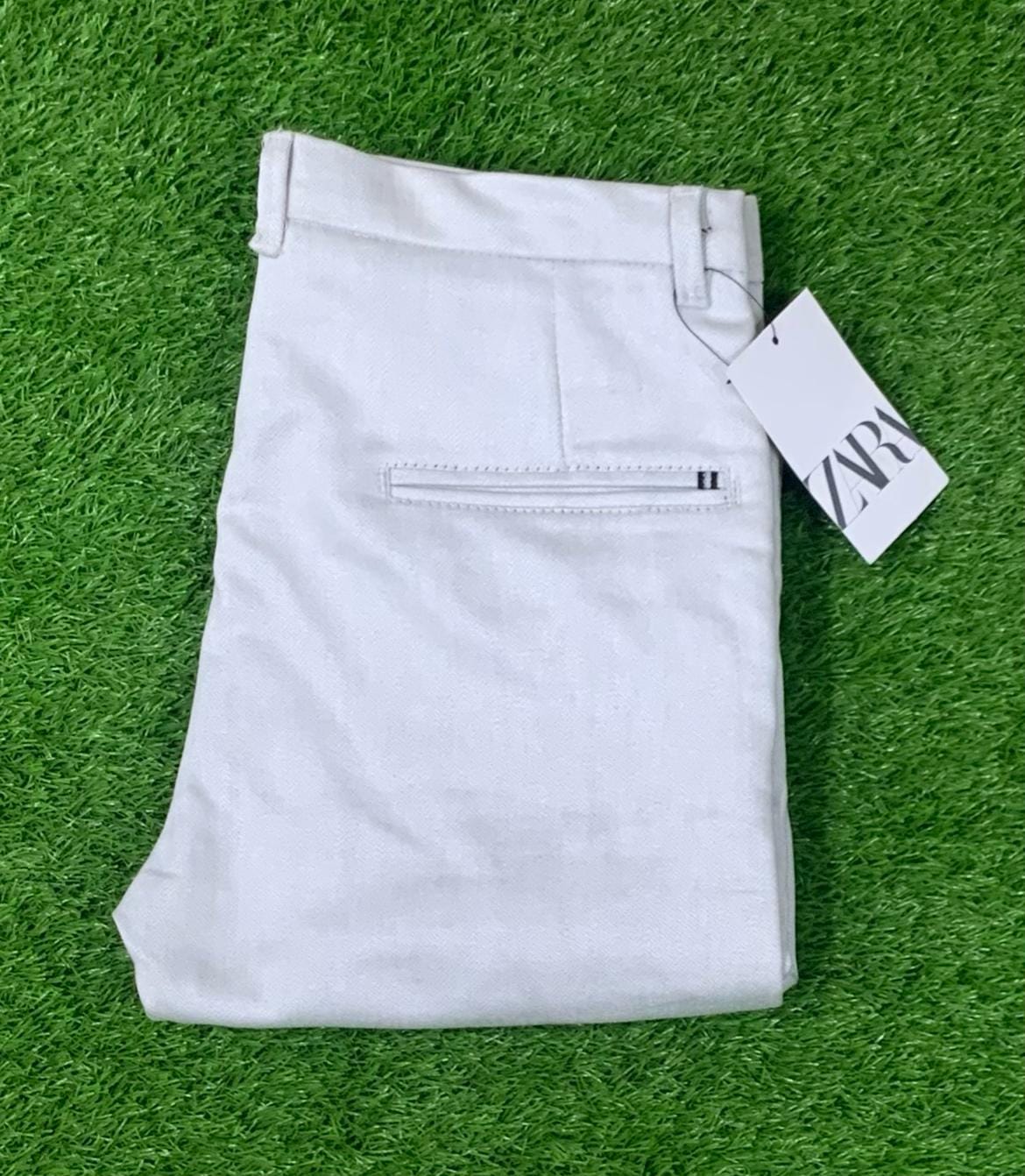 COTTON Dress PANTS ZARA (WHITE)