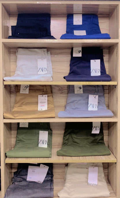 COTTON Dress PANTS ZARA (GREY)